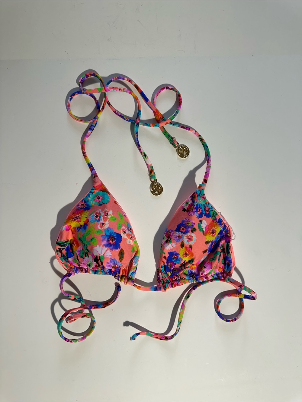 Luli Fama REVERSIBLE Multicolor Floral Bikini Top